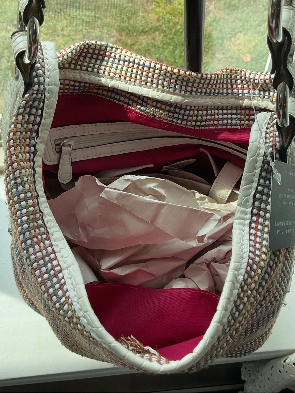 Woven Multicolor Hobo Shoulder Bag
